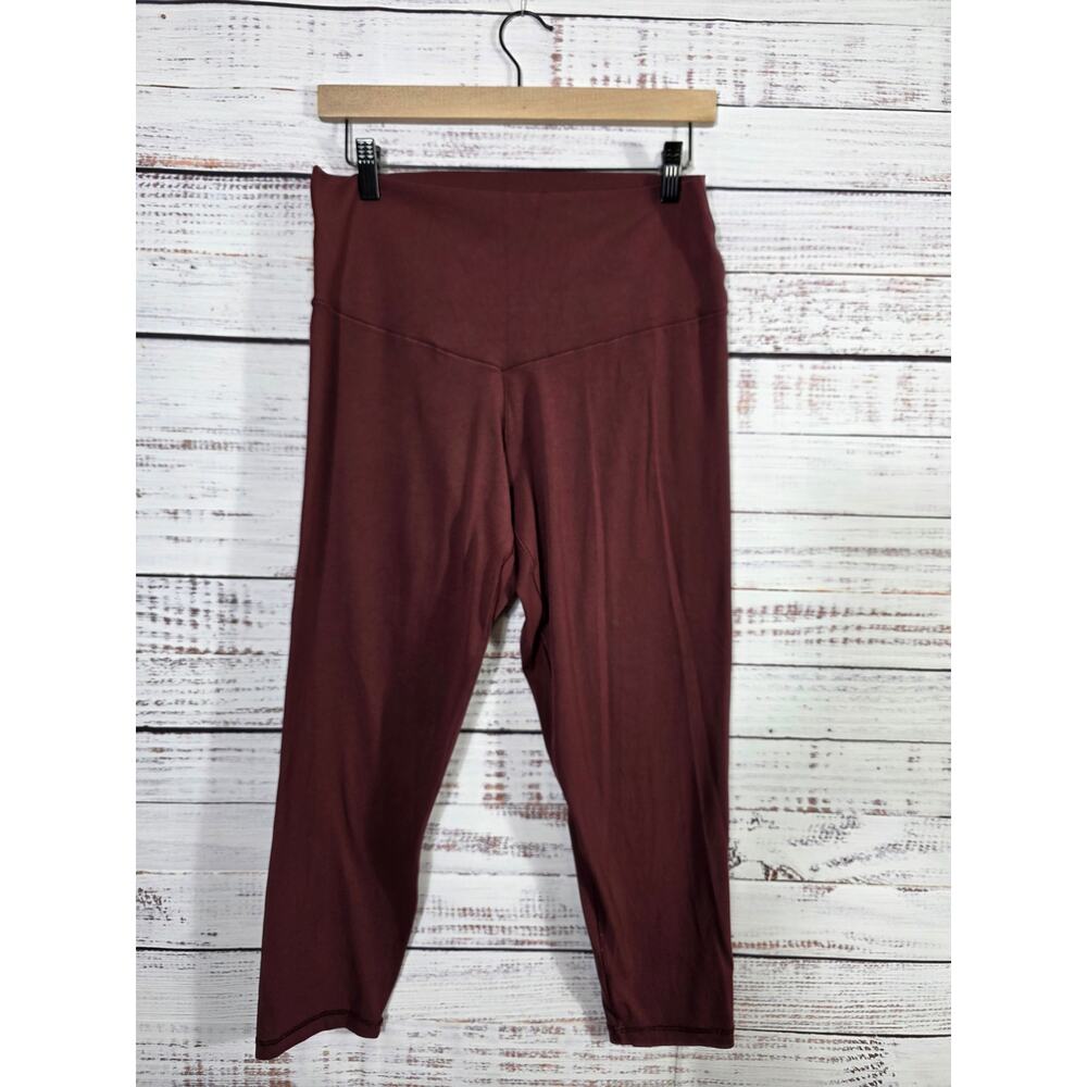 High-Waist Maroon Active Leggings